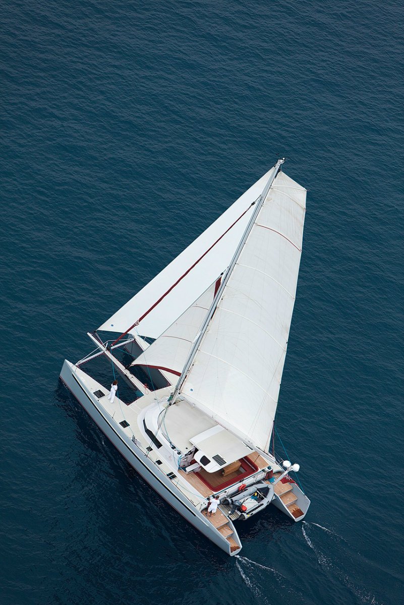 swiss 55 cat: sailing catamaran for sale epoxy / glass