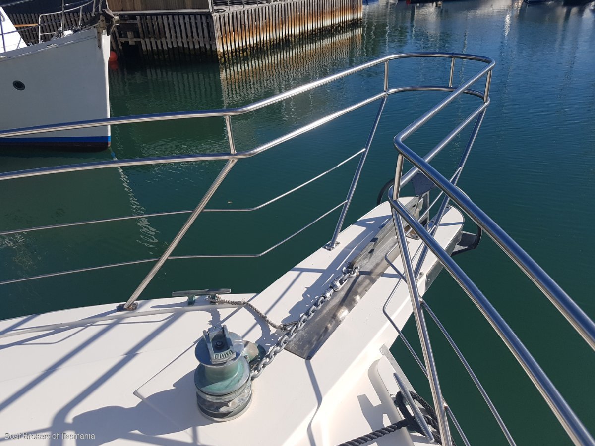 Hippo-Crit Bertram 42 Flybridge Sports Fisherman recently upgraded, in excellent condition. Boat Brokers of Tasmania