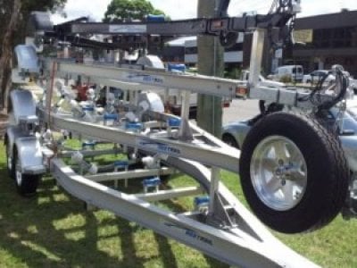 Aluminium boat trailer 6.2m tandem axle
