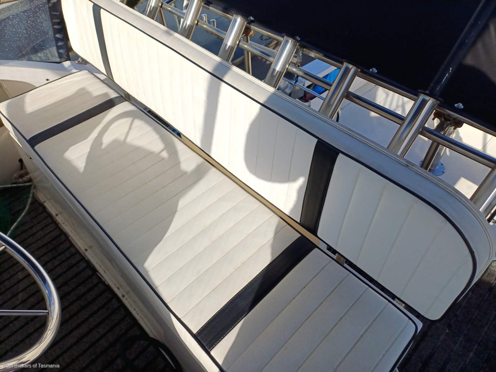 Kerry Girl Bertram 28 Flybridge Twin diesel shaft drive Sportsfisherman Boat Brokers of Tasmania