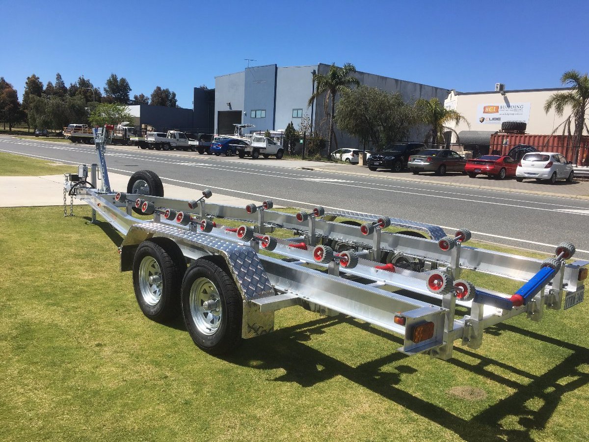 Tandem Axle Aluminium Boat Trailer With Wobble Roller Set ...