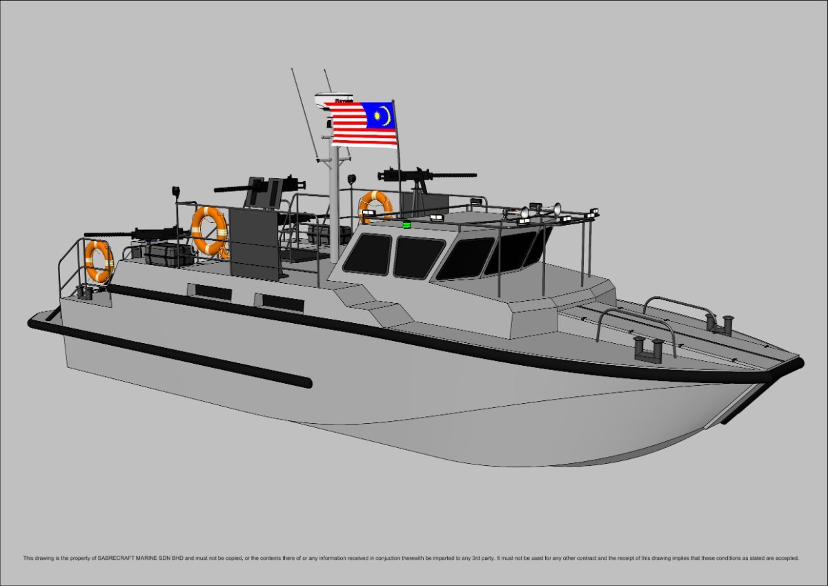 New Sabrecraft Marine Patrol AirRide Xpress 12000 Gun Boat