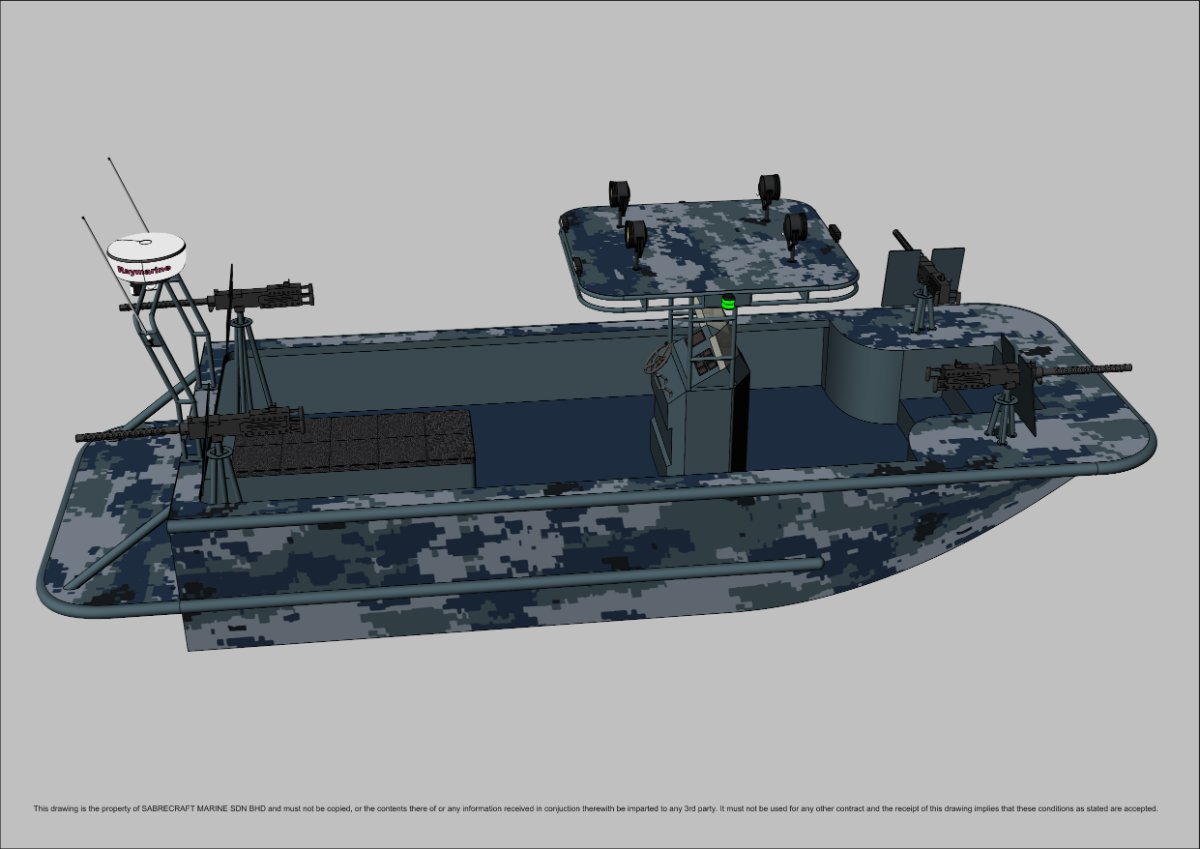 Sabrecraft Marine Patrol AirRide Xpress 8000 PBL Patrol Boat Light