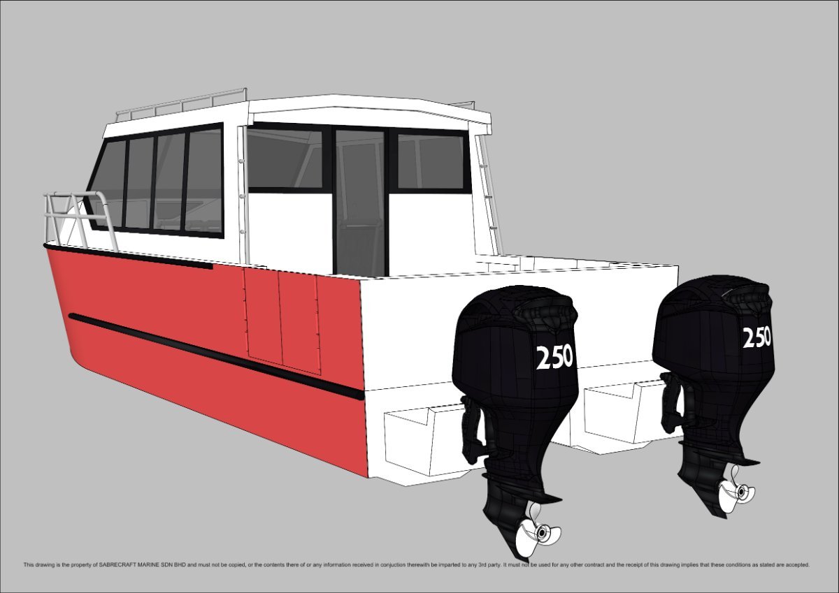 New Sabrecraft Marine Crew Change Boat 9.00m Cat Work Boat Ferry