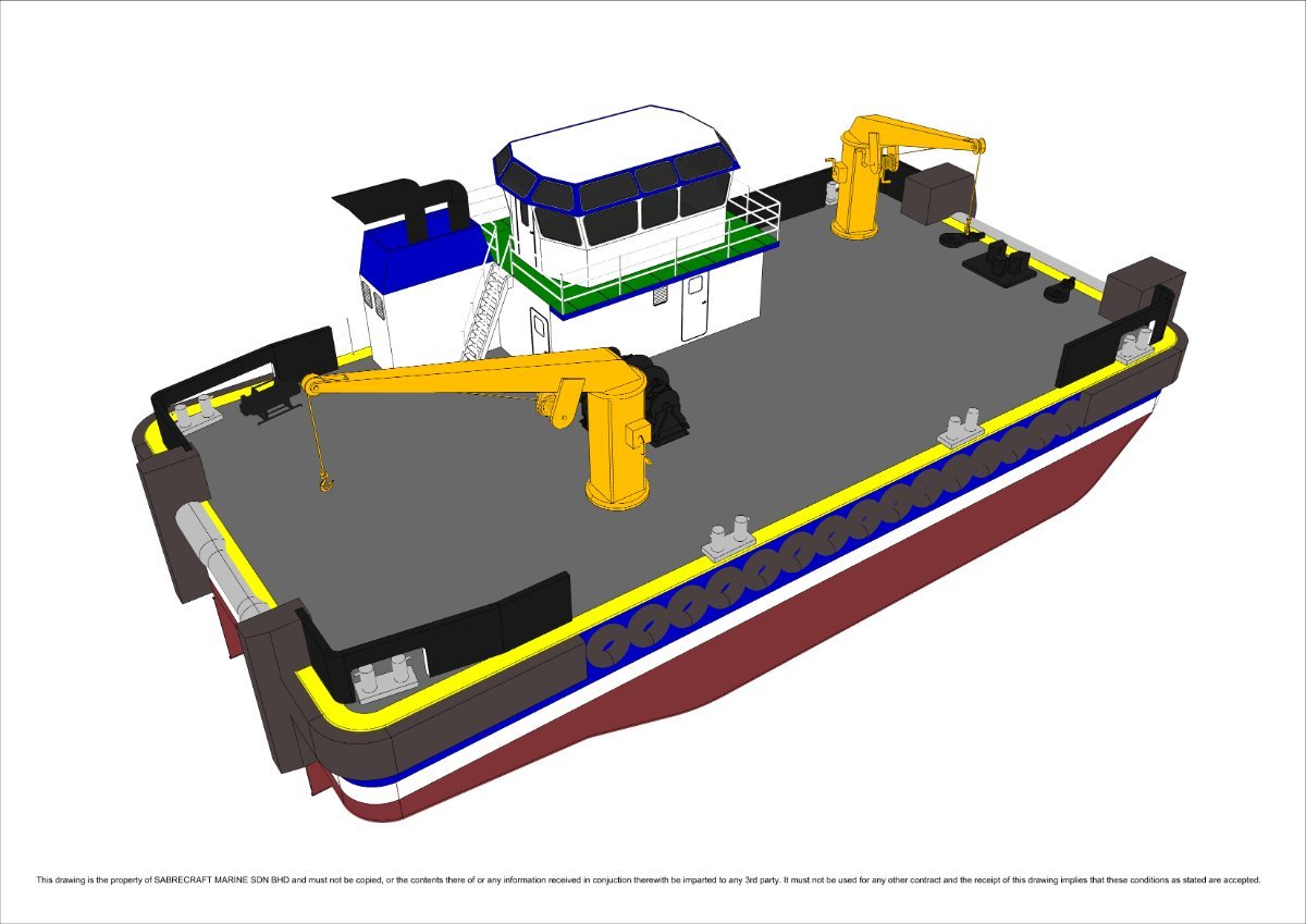 New Sabrecraft Marine Barge Multi Cat Utility Vessel Work Boat