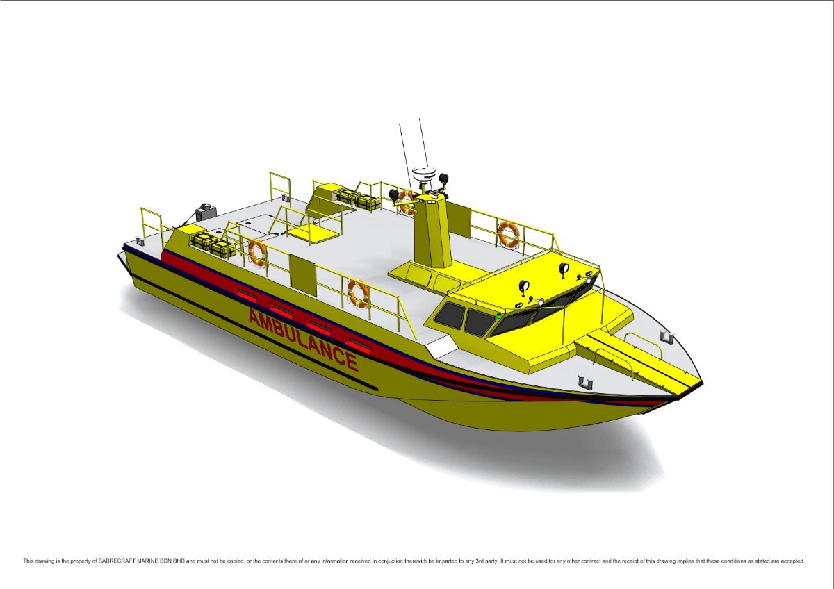 New Sabrecraft Marine Ambulance Rescue Boat 18000 Airride 