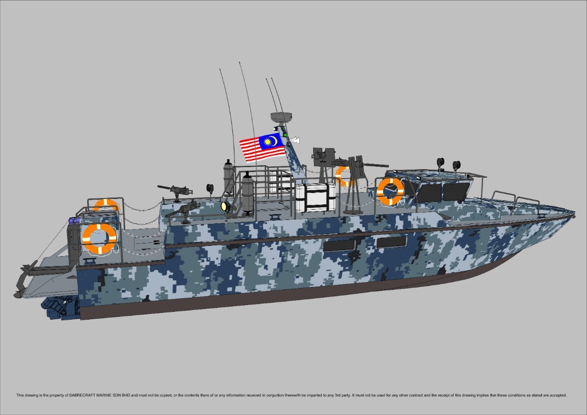 Sabrecraft Marine Patrol Mono 15000 Gun Boat