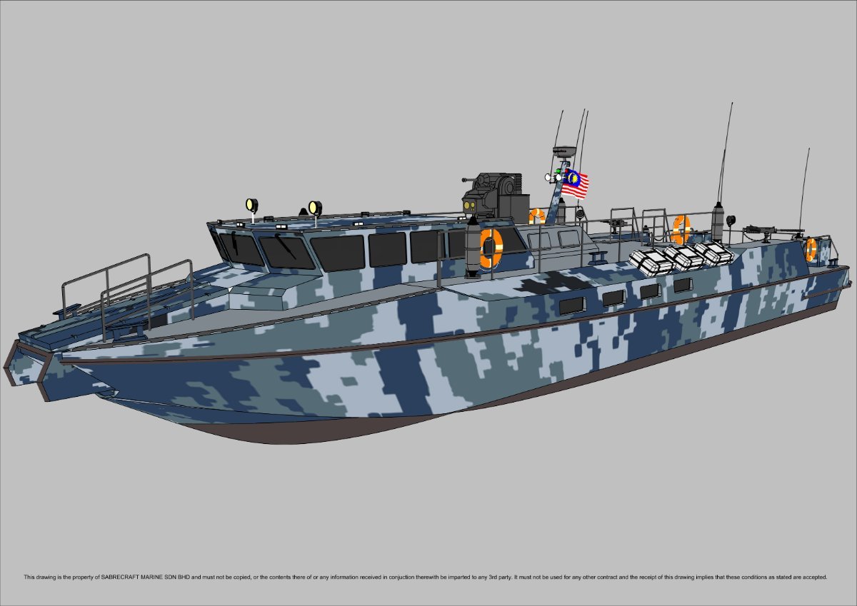 Sabrecraft Marine Patrol Mono 25000 Gun Boat