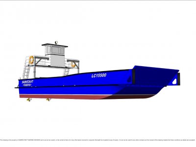 Sabrecraft Marine Landing Craft 15500m Work Boat Bunker Barge