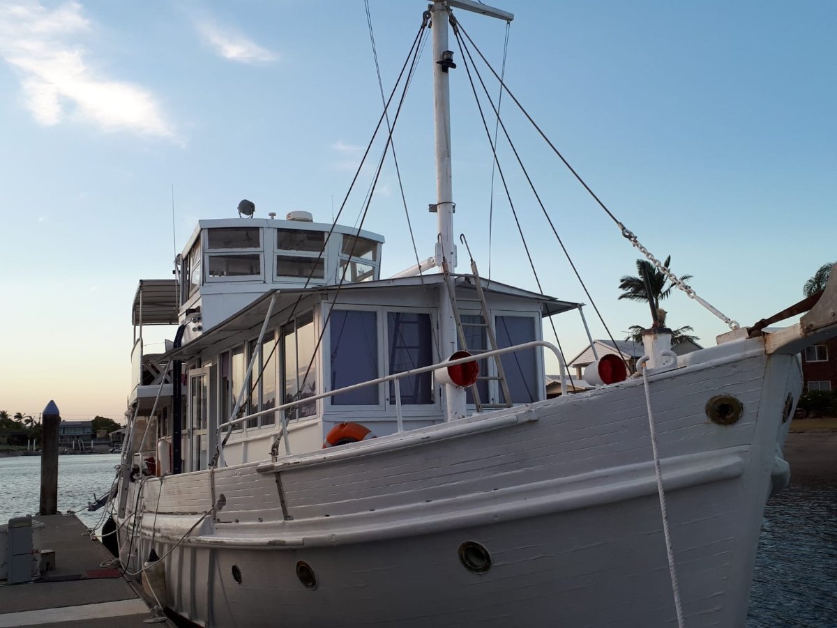 1961 Bundaberg Slipways Coastal Cruiser House Boat Power