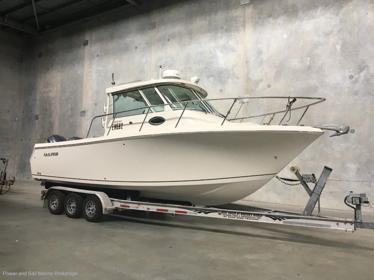 Sailfish 2660 Wac What A Package 35k Trailer, Fab Dock And Pen