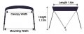 2 BOW BIMINI COVERS - FOR SMALLER DINGHY'S AND BOATS - $ 169.00