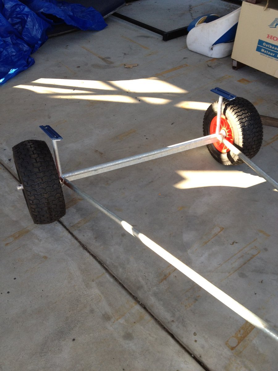 DINGHY ALLOY HAND TROLLEY - LARGE SAND WHEELS - LAUNCH AND RETRIEVE.