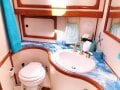 Bowman 47 Centre Cockpit live aboard blue water cruiser:Forward bathroom