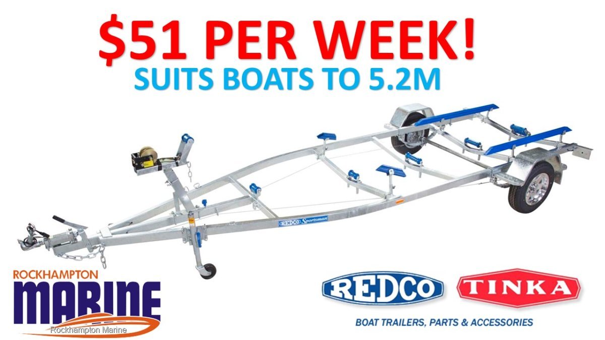 REDCO RE1613MO BRAKED GALVANISED BOAT TRAILER TO SUIT BOATS UP TO 5.2M!!