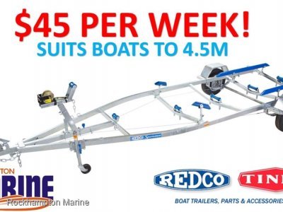 REDCO RE1313MO BRAKED GALVANISED BOAT TRAILER TO SUIT BOATS UP TO 4.5M!!