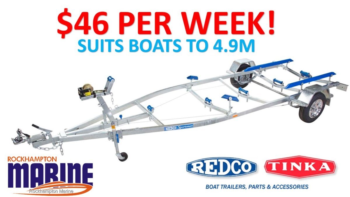 REDCO RE1513MO BRAKED GALVANISED BOAT TRAILER TO SUIT BOATS UP TO 4.9M!!