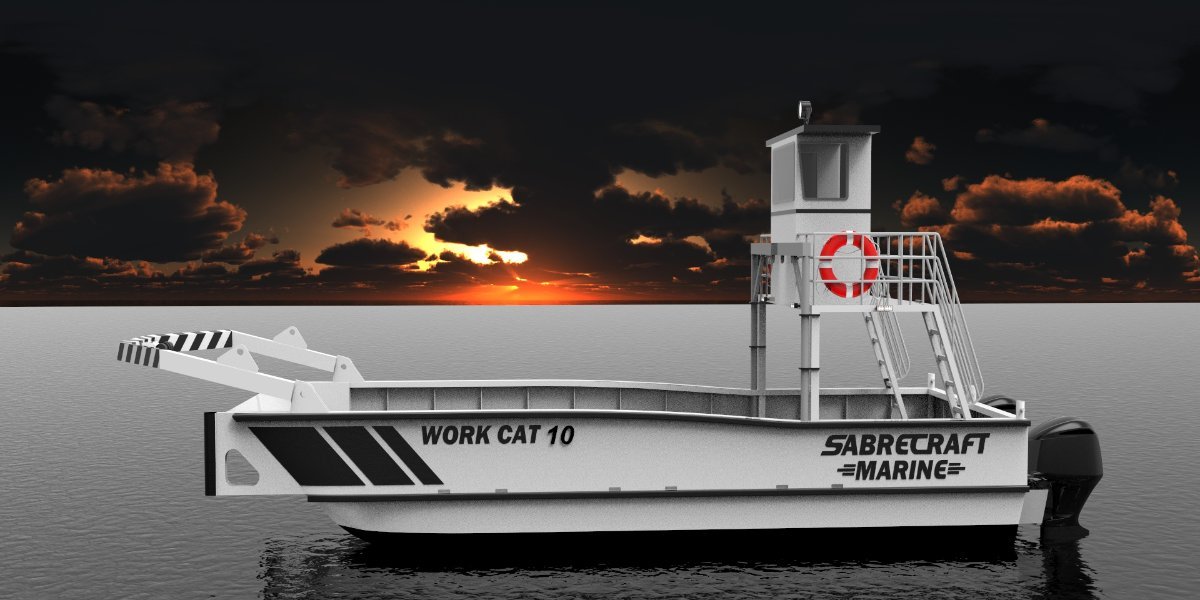 New Sabrecraft Marine Work Cat 10.00 x 3.50 With A Frame