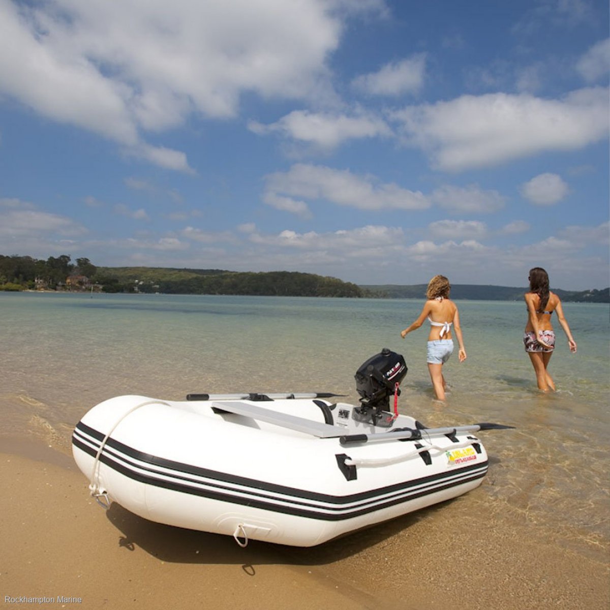 New Island Inflatables Island Airdeck 260 Boat + Parsun 2.6HP Four Stroke Outboard Package