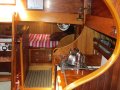 Boden Classic 50 foot Timber Yacht:Galley facing Aft to Captains Berth