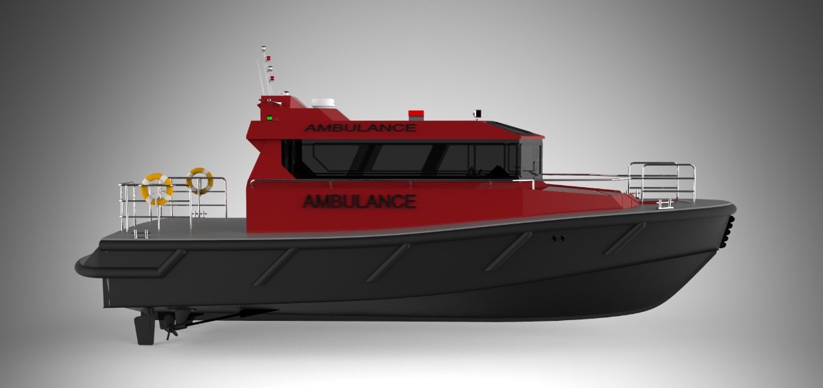 14m Polyethylene Ambulance Boat