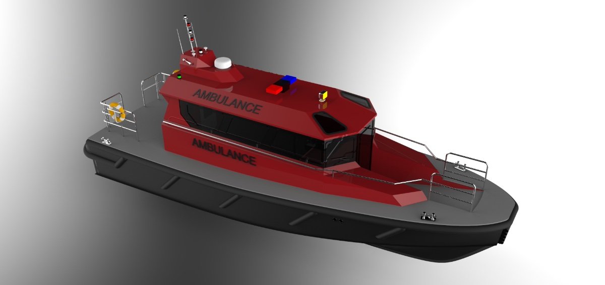 14m Polyethylene Ambulance Boat
