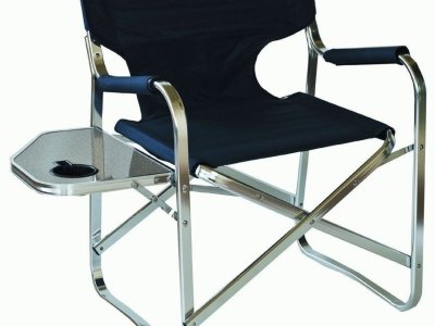 Supex aluminium Directors chair- with foldaway drink table