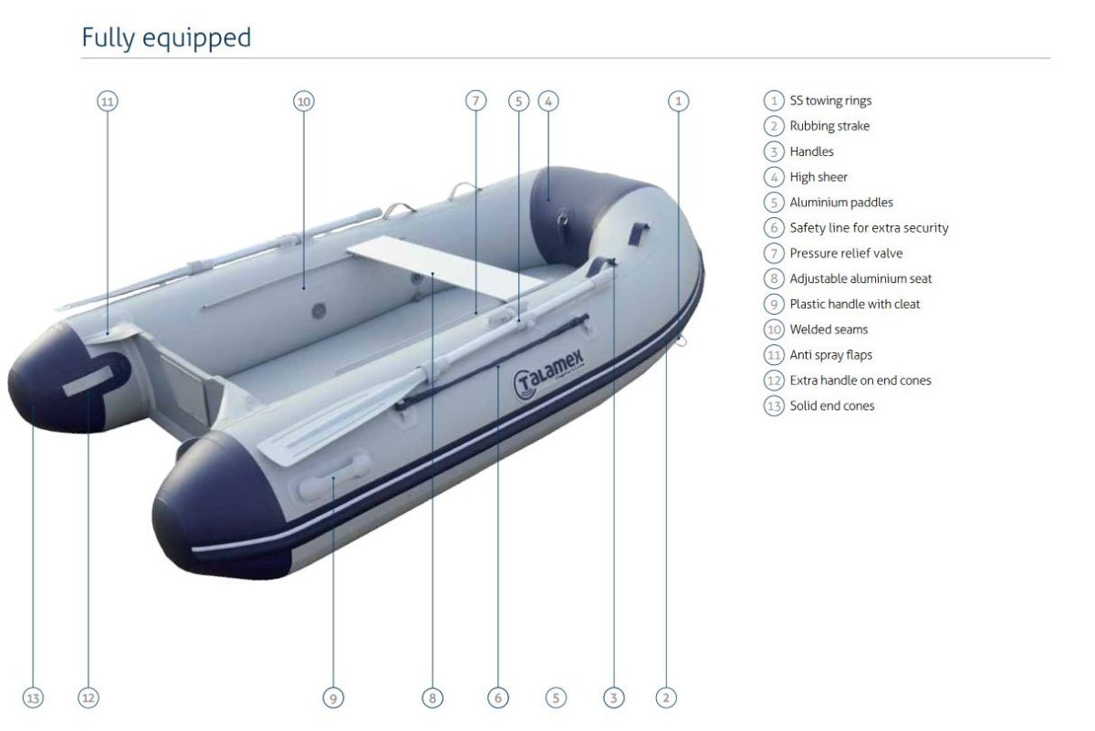 Talamex Comfortline 350 Air Floor Inflatable Boat - IN STOCK NOW !