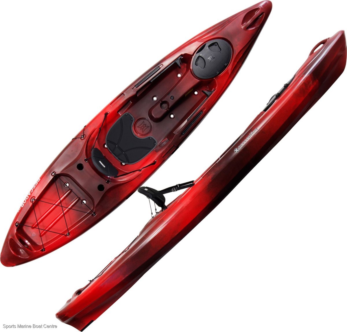 Perception Pescador 12 fishing kayak in red