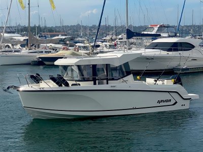 Arvor 805 Sportsfish on display at Sanctuary Cove Boat Show 2022