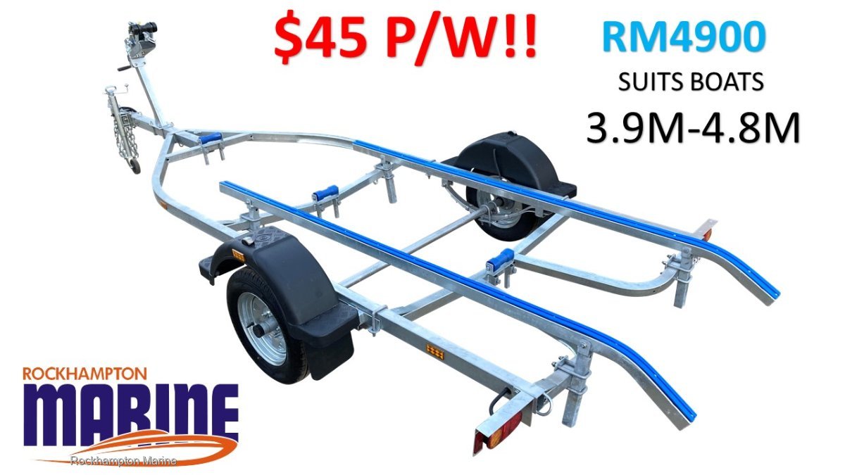RM BOAT TRAILERS 4900 UN-BRAKED SKID BOAT TRAILER SUITS BOATS 3.9M-4.8M!
