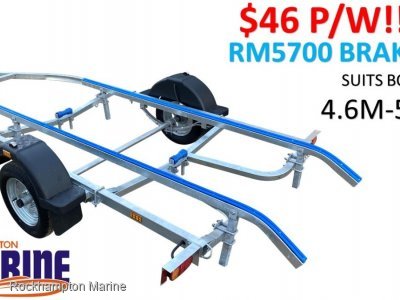 RM BOAT TRAILERS 5700 BRAKED SKID BOAT TRAILER SUITS BOATS 4.6M-5.5M!