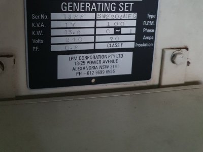 Genset Seawasp 17kVa
