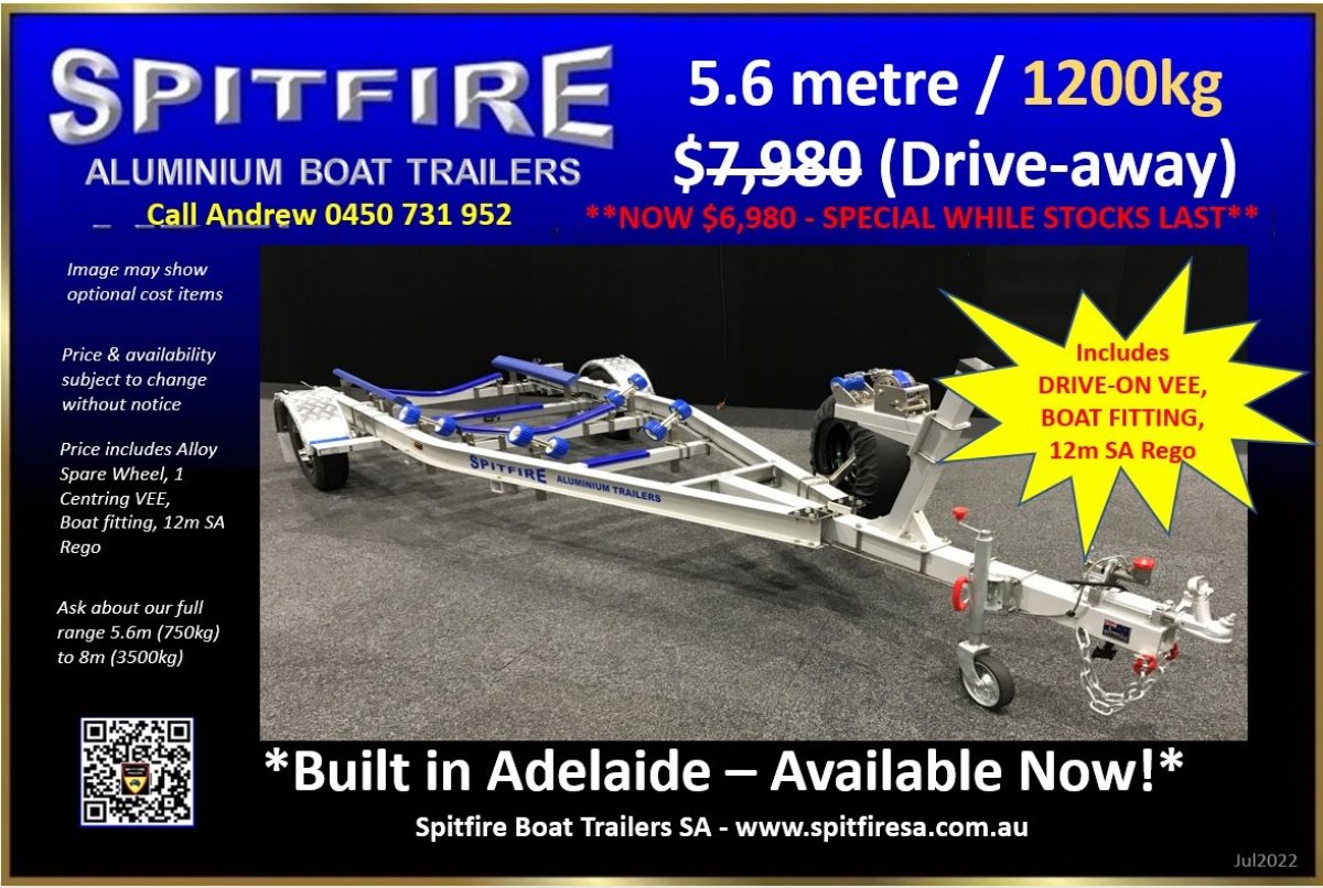 Boat Trailer 5.75m x 1.2ton - Suit up to 5.4m boat