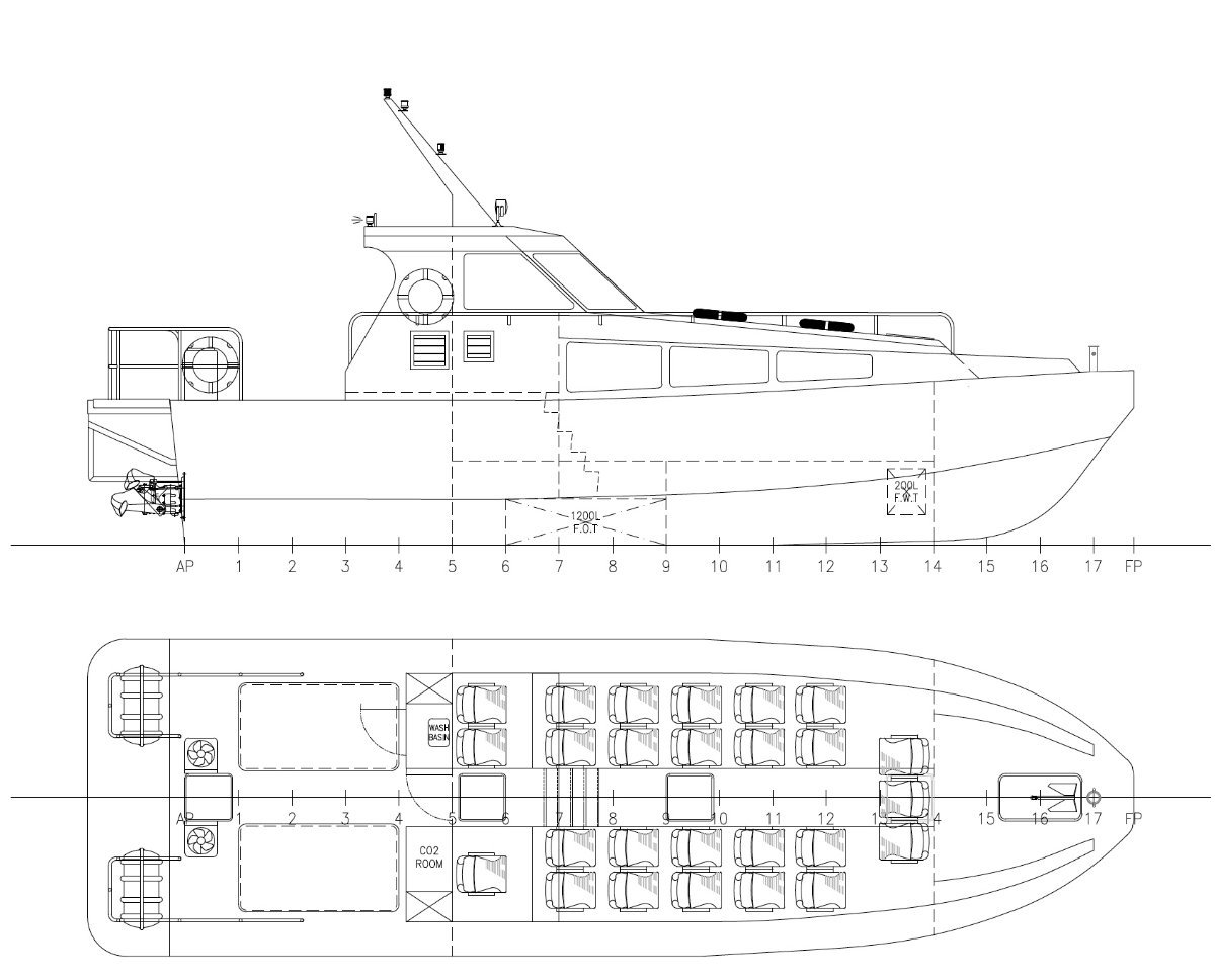 12.2m Passenger/Crew Boat