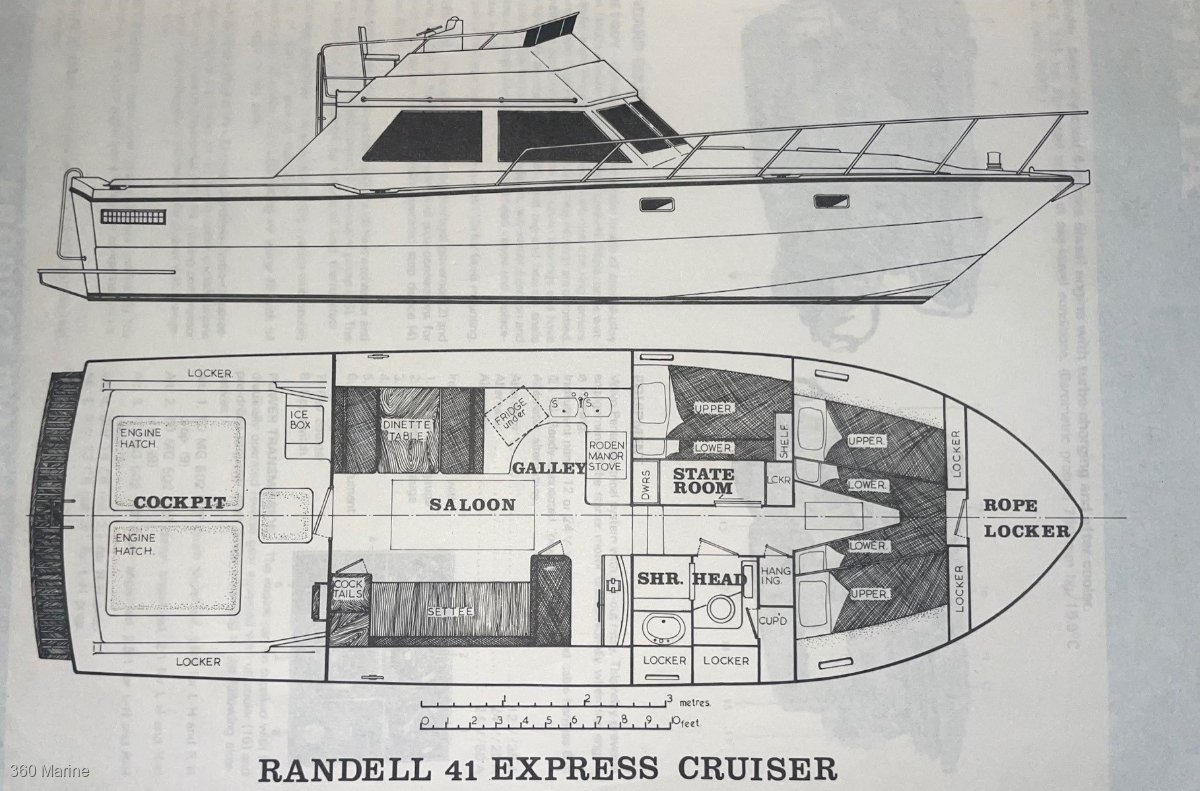Randell 41 Mk I Flybridge Cruiser Cheap family boating with a classic WA hull!:Note Fletcher Christian was built with a fwd double instead of bunks