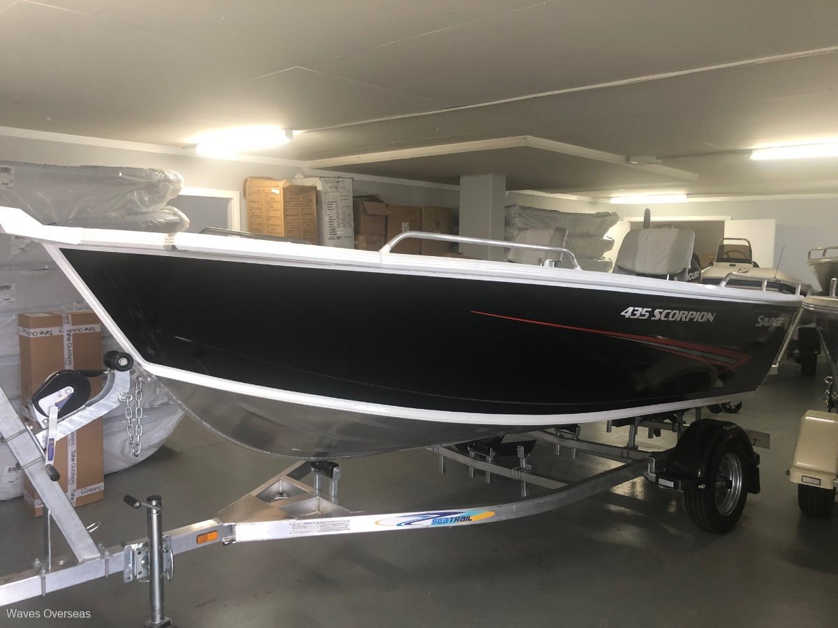 New Savage 435 Scorpion Ts Fitted up with new Mercury 50hp and trailer