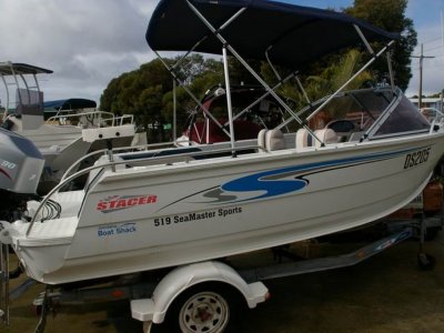 Stacer 519 Sea Master Sports cab 90hp Mariner Four Stroke