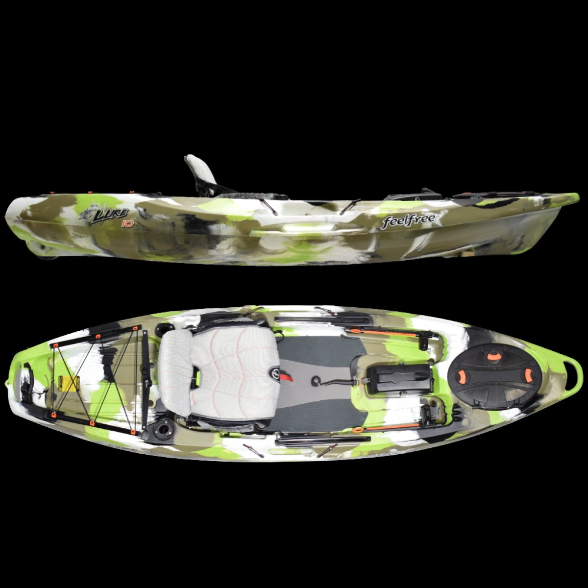 Brand new Feel Free Lure 10 V2 sit on/stand up fishing kayak with rudder