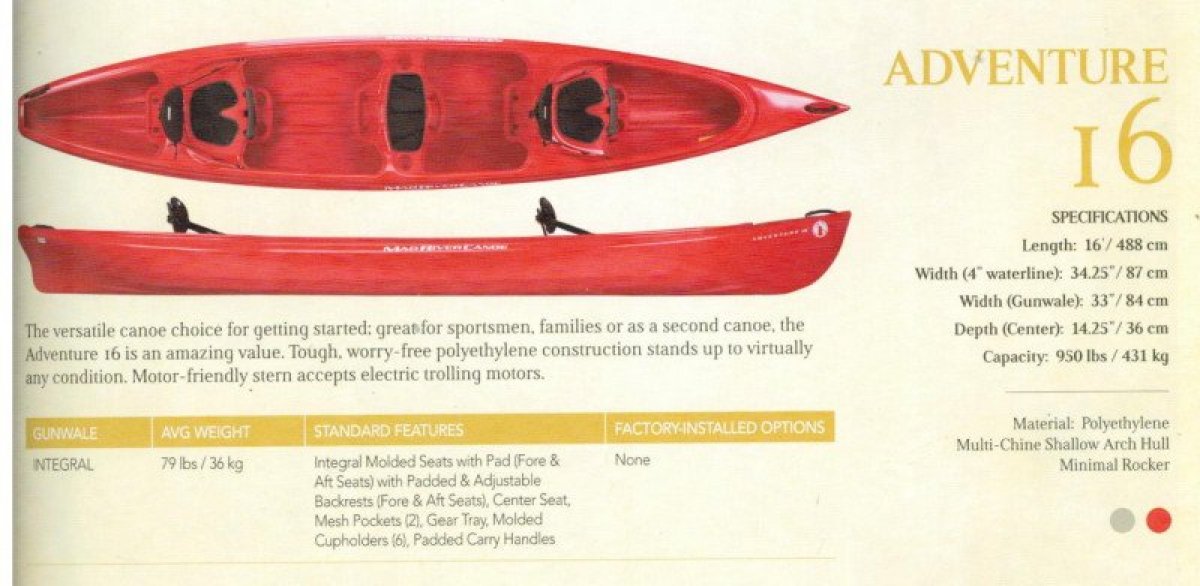 BRAND NEW MAD RIVER ADVENTURE 16 3 SEATER CANADIAN CANOE