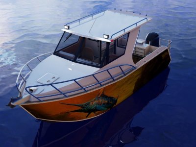 Sabrecraft Marine Half Cabin 7.6m boat and motor!