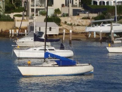 Sonata 8 Fiberglas production yacht fixed keel Sydney Harbo