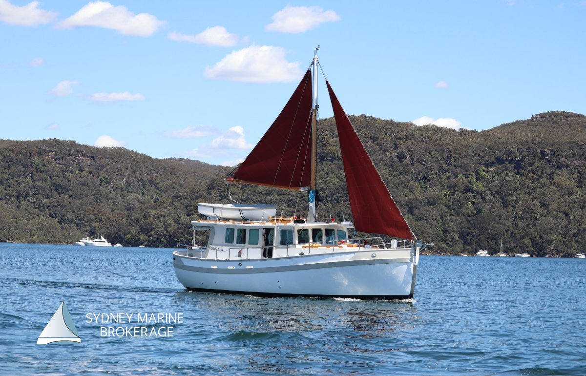 Classic Style Timber Motor Sailer - BRAND NEW 2022:1 Sydney Marine Brokerage Classic Style Timber Motor Sailer For Sale