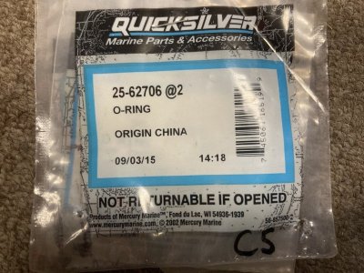QUICKSILVER O-RING 25-62706 X2