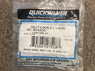 QUICKSILVER LARGE O RING 25-804530