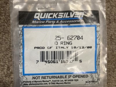 QUICKSILVER O RING 25-62704