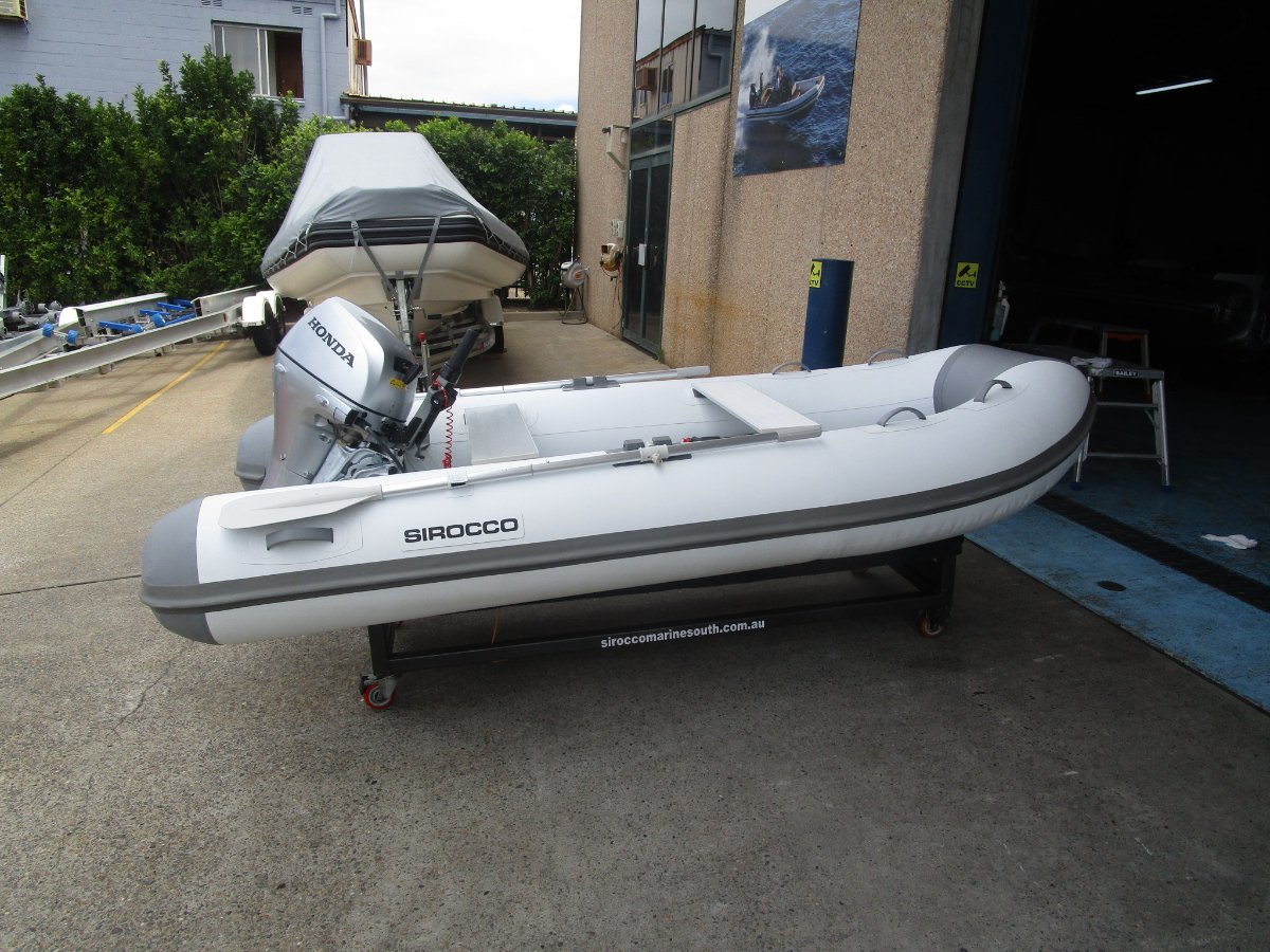 Sirocco Rib-Alloy 310 Alloy Hull with Hypalon Tubes - Tiller Steer