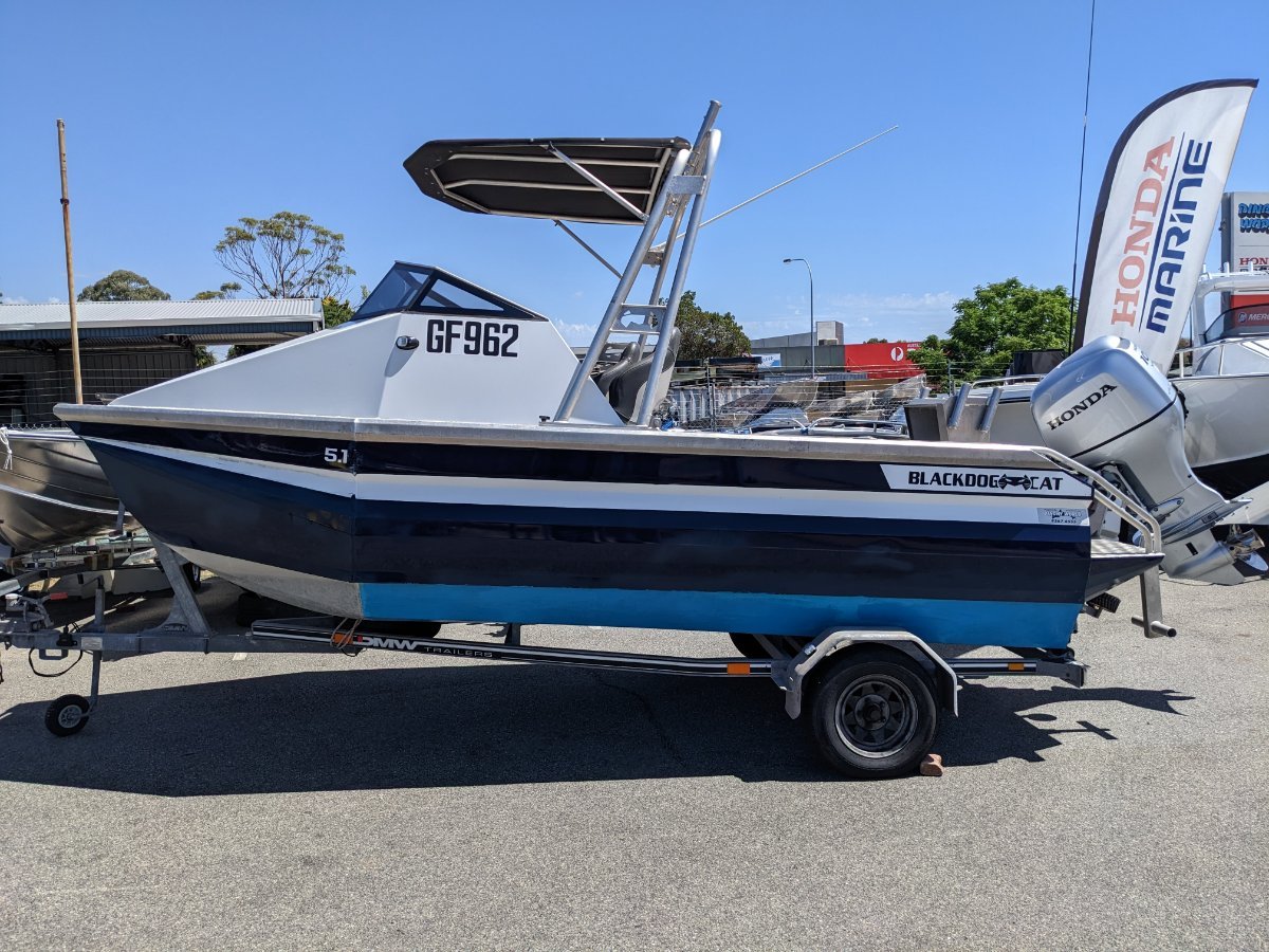Blackdog Cat 5.10 Cuddy With Fold Down Bimini Top Power Boats Boats