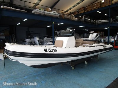 Brig Eagle 670 fibreglass centre console rib with hypalon tubes