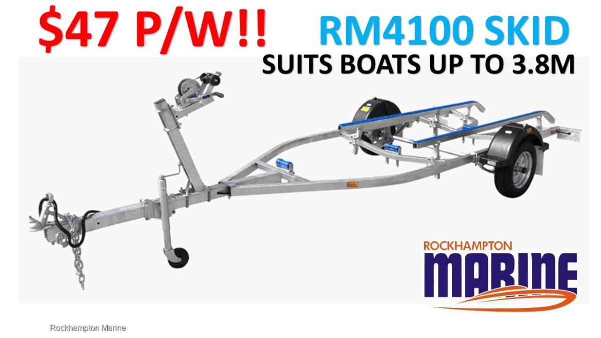 RM BOAT TRAILERS 4100 SKID BOAT TRAILER SUITS BOATS UP TO 3.8M!